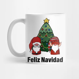 Feliz Navidad with Santa and his elf! Mug